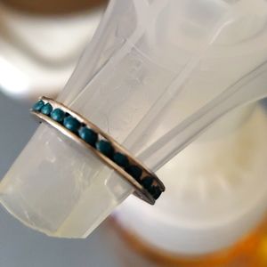 Turquoise and silvet Vintage ring band